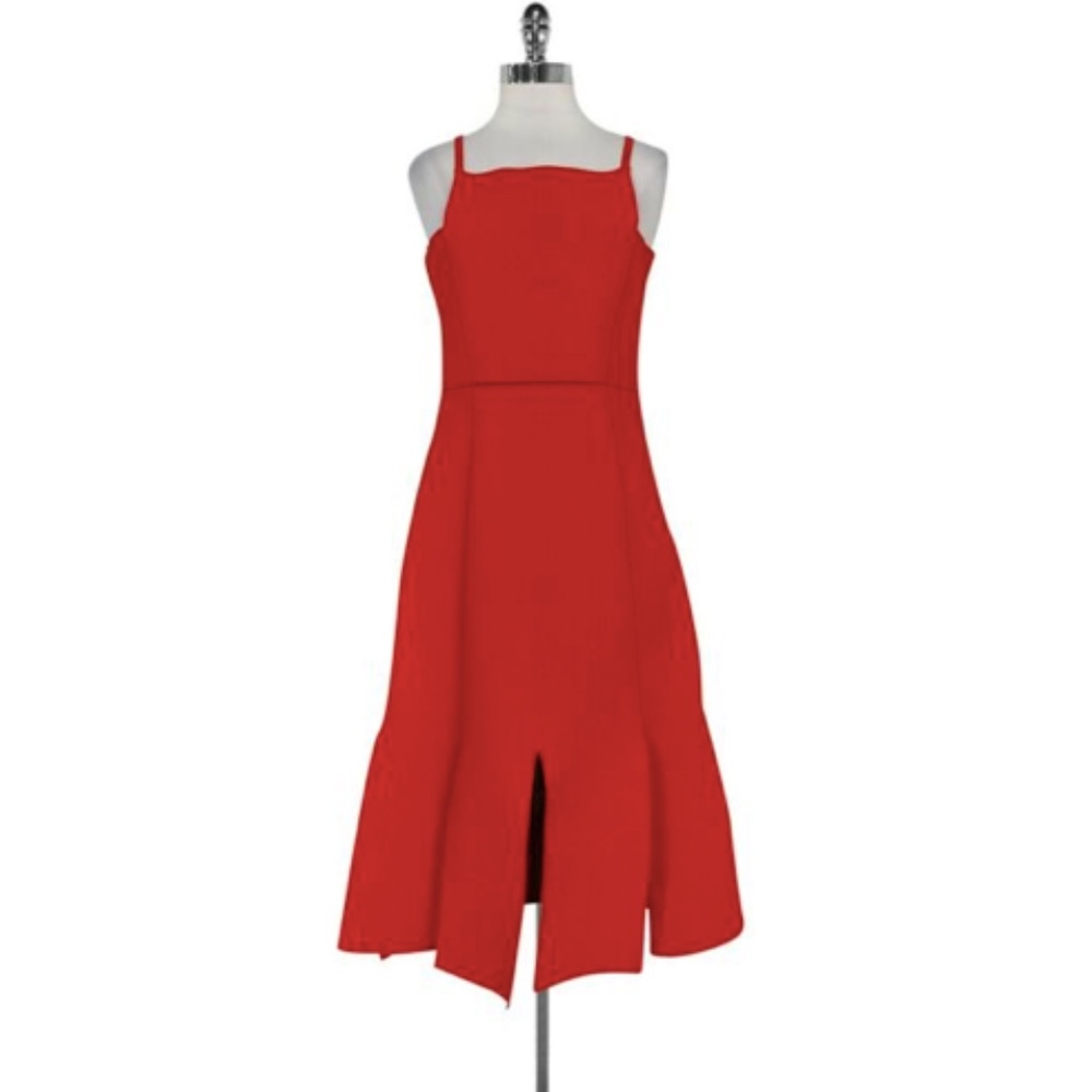 Adeam- Red Bandage Flared Dress
